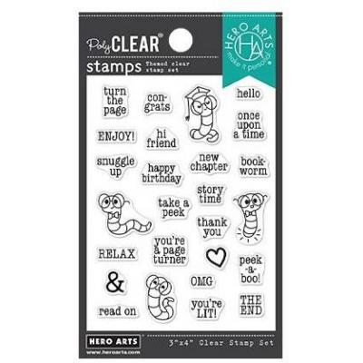 Hero Arts Clear Stamps - Bookworm Messages